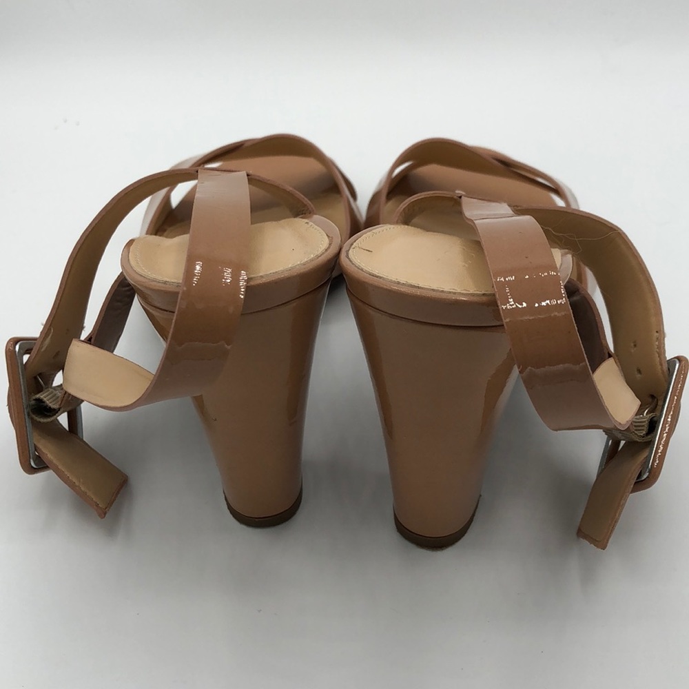 J. Crew Sydney Sandals in Tan Patent Leather sz 9 - Picture 4 of 7